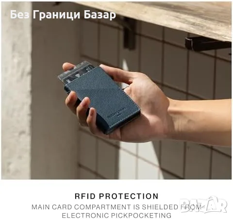 Нов Native Union MagSafe портфейл за iPhone RFID защита до 6 карти черен магнитен кейс