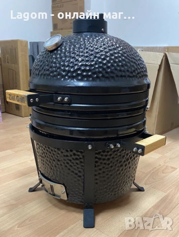 Керамично барбекю на дървени въглища Ziel Grill Kamado Compact 15, снимка 2 - Барбекюта - 52771428