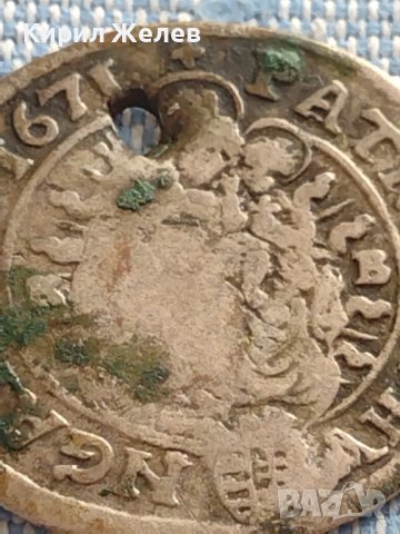 Сребърна монета 6 кройцера 1671г. Леополд първи Кремниц Унгария 12217, снимка 7 - Нумизматика и бонистика - 42915324