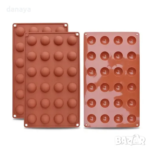 5489 Силиконова форма за бонбони и лед Топчета, 24 гнезда