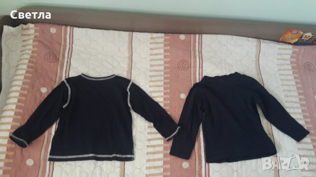 Памучни блузи за ръст 92 см, 2 броя, снимка 2 - Бебешки блузки - 30380321