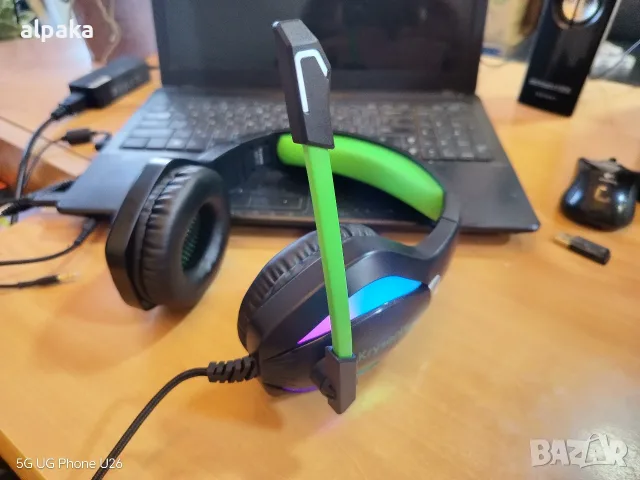 Геймърски слушалки с микрофон Krysenix PG1 RGB (за PC, PS4/PS5, Xbox, Switch)