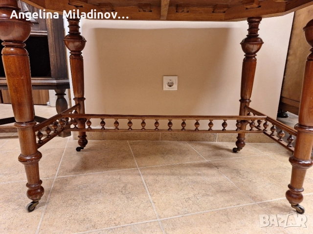 Античен Викториански к - т  за трапезария маса  с 4 стола, снимка 9 - Маси - 51596159