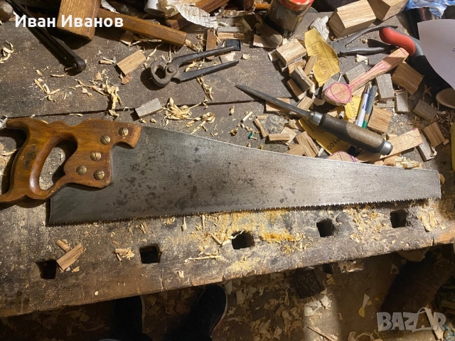 Дърводелски трион Spear and Jackson, над 90-годишен, снимка 5 - Други инструменти - 52451239