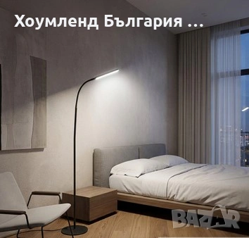 Стилна Стояща подова LED лампа за четене с дистанционно, снимка 4 - Настолни лампи - 54214829