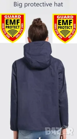 Екранирано Яке с Метални Нишки Радиационна Защита от Електромагнитно Излъчване EMR EMP Защита от ЕМП, снимка 3 - Други - 49991467