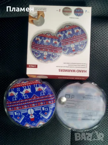 Джобни грейки за топли ръце, горещо коледно предложение! Грейка за ръце. 2 броя , снимка 3 - Други - 35088240