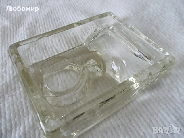 Старинна стъклена мастилница, снимка 5 - Антикварни и старинни предмети - 52288062