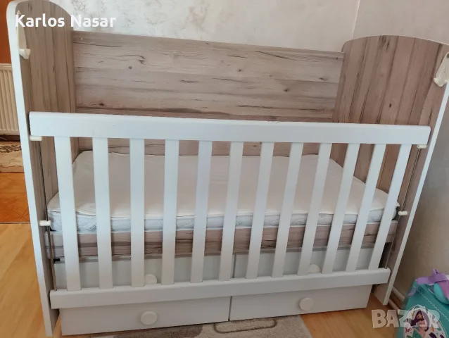 Детско легло 60/120 + матрак, снимка 2 - Бебешки легла и матраци - 56066273