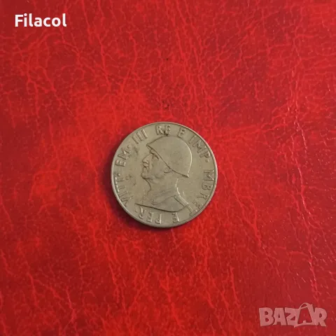 Албания 0.5 лек 1940 година, снимка 2 - Нумизматика и бонистика - 50409342