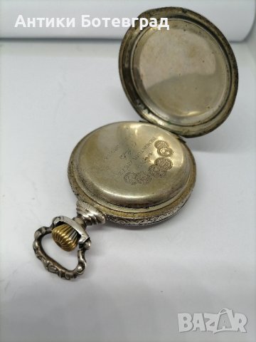 голям сребърен джобен часовник , снимка 2 - Антикварни и старинни предмети - 44288727