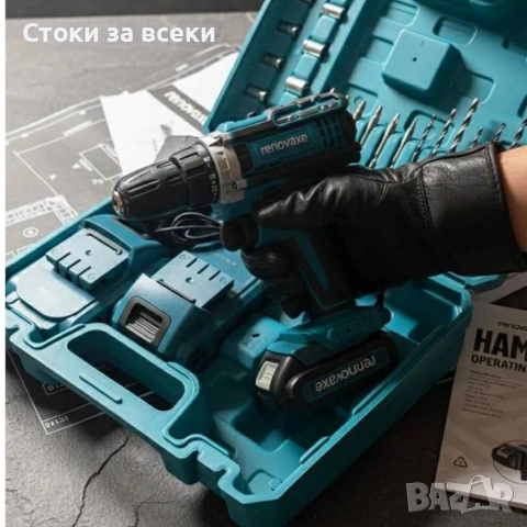 Комплект бормашина с двойна батерия и безчетков мотор за точност и мощност във всеки детайл, снимка 3 - Бормашини - 53225929