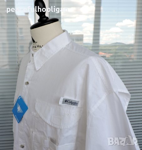 Columbia Perforance Fishing Gear - мъжка риза за риболов и туризъм с къс ръкав размер 2XL, снимка 12 - Ризи - 44339084