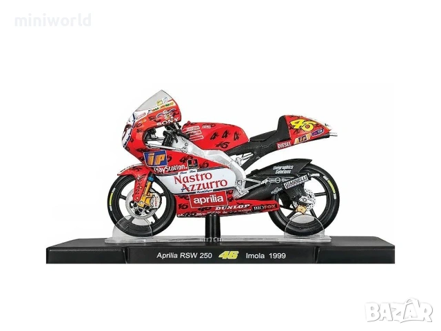 Aprilia RSV 250 н.46 Test Jerez 1997 - мащаб 1:18 на Leo Models моделът е нов в блистер, снимка 2 - Колекции - 54254996
