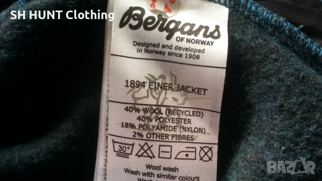 Bergans of NORWAY EINER Jacket 40% Wool размер XL горница 40% Вълна - 1263, снимка 14 - Пуловери - 51097296