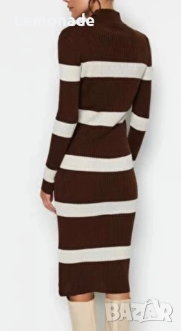 Нова дамска рокля рипс плетиво С размер, снимка 4 - Дамски боти - 34457034