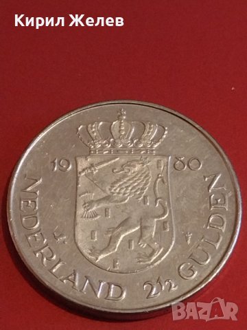 Стара монета 2 1/2 гулдена 1980г. Недерландия за КОЛЕКЦИОНЕРИ 30395, снимка 2 - Нумизматика и бонистика - 44307436