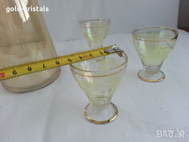 Ретро чашки за ракия с гарафа , снимка 6 - Антикварни и старинни предмети - 33818283