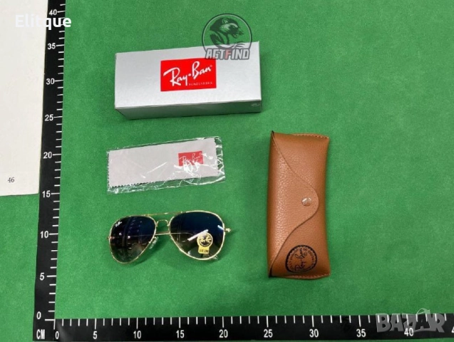 очила с черен обикновен калъф и Ув защита ray ban 