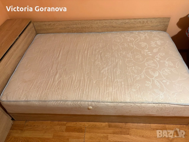 Комплект легло Приста с ракла и нощно шкафче, снимка 2 - Спални и легла - 53944028