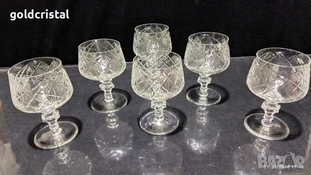 кристални чаши , снимка 2 - Антикварни и старинни предмети - 43355984