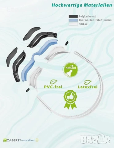 Очила за плуване ZABERT W1, лещи против замъгляване, UV защита, плувни очила за възрастни, снимка 3 - Водни спортове - 50587023