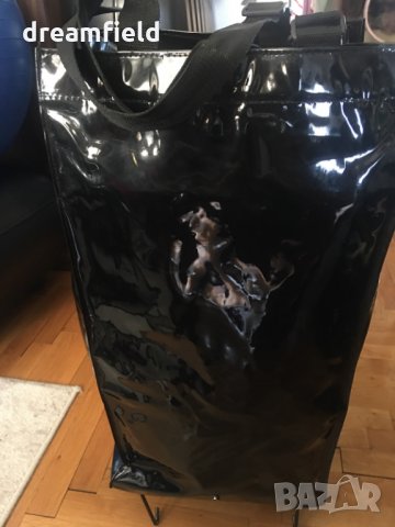 Зара Пазарска чанта, черен гланц - Zara Charol Shopping Trolley Bag