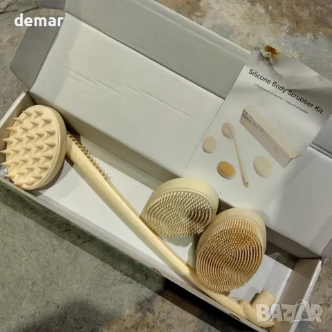 FREATECH 3 в 1 силиконова търкалка за гръб с дълга извита дръжка и 3 сменяеми четки, снимка 7 - Други стоки за дома - 49506232