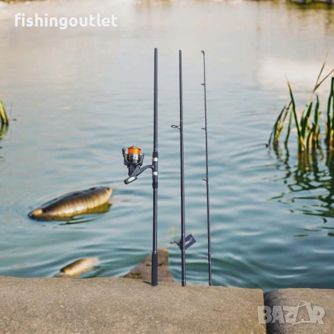 Kомплект за дънен риболов - три въдици 3.6м , три макари 13 лагера, стойка, аларми и обтегачи, снимка 3 - Въдици - 54225073