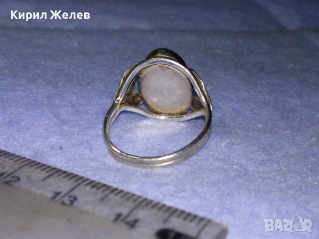 Старинен СКЪПОЦЕНЕН ФЛОРАЛЕН СРЕБЪРЕН РЕТРО АРТ НУВО ПРЪСТЕН ВИСОКА ПРОБА СРЕБРО с ЧЕРЕН ОНИКС 30173, снимка 8 - Антикварни и старинни предмети - 42845792