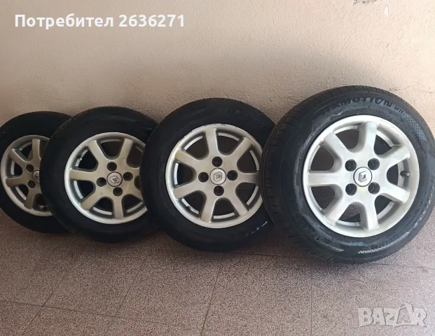 Алуминиеви джанти 14" с НОВИ гуми ДОТ 24 Рено