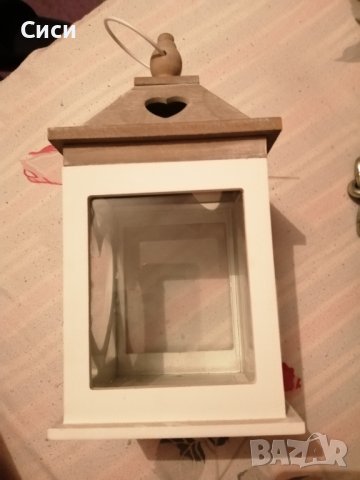 Дървен фенер сърце с метална дръжка, снимка 8 - Други - 37321477