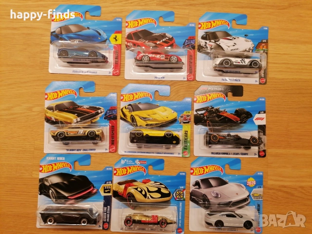 Hot Wheels – Ferrari SF90, McLaren F1, Lambo Centenario, K.I.. Knight Rider / Screen Time, Braille I