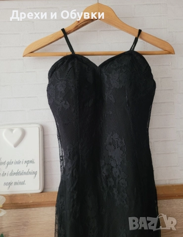 Черна официална рокля с дантела TAILY WEIJ , снимка 6 - Рокли - 52710119