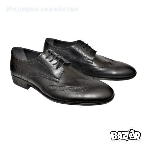Мъжки елегантни обувки в черно 3М401