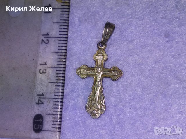 СПАСИ и СОХРАНИ Старинно СРЕБЪРНО ПРАВОСЛАВНО РАЗПЯТИЕ КРЪСТ СРЕБРО 925 с ПЕЧАТ на МАЙСТОРА 40531, снимка 2 - Антикварни и старинни предмети - 42762937