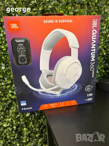 Слушалки JBL QUANTUM 360 Wireless WHITE - нови