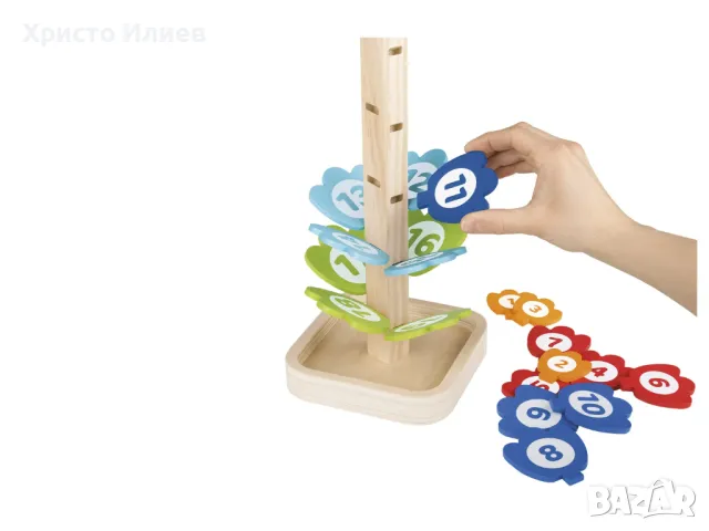 Детска Дървена играчка Музикално дърво с топчета, снимка 2 - Образователни игри - 48806814