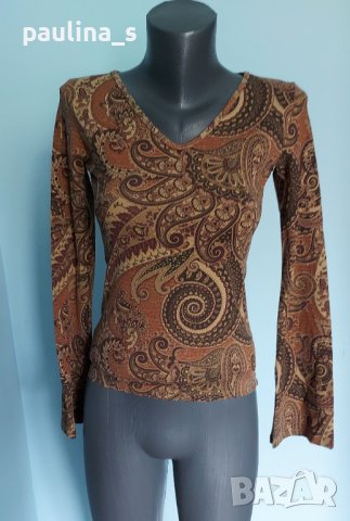 Еластична брандова блуза с дълъг ръкав "Zara"® basic / универсален размер , снимка 2 - Блузи с дълъг ръкав и пуловери - 36638736