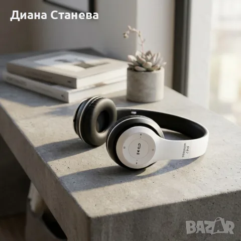 Безжични Bluetooth слушалки P47, Bluetooth 4.2+EDR, Вграден микрофон, MicroSD слот, MP3 плеър, снимка 3 - Bluetooth слушалки - 55899698
