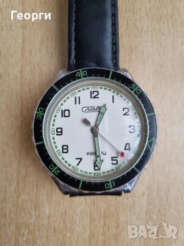 Съветски мъжски часовник Слава работи кварц, снимка 2 - Мъжки - 53162095