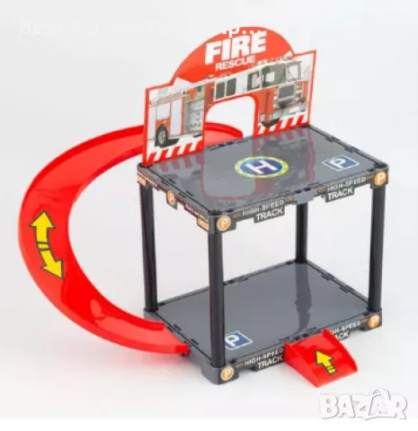 Паркинг-пожарна,комплект за игра, снимка 2 - Други - 48427662