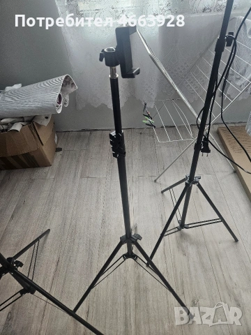 Студийно осветление 2 софтбокса + стойка, снимка 3 - Светкавици, студийно осветление - 54087568