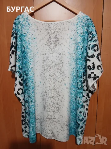 4xl Много красива блузка с пеперуди напълно  запазена, снимка 3 - Туники - 56056469