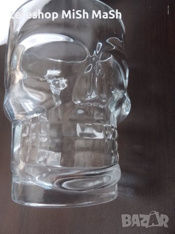 Чисто нова халба за бира череп, 500 мл от дебело 3.5 ММ прозрачно стъкло , снимка 7 - Чаши - 42138830