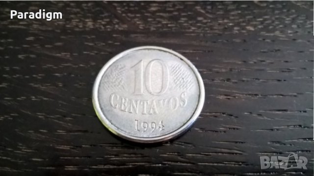Монета - Бразилия - 10 центавос | 1994г.