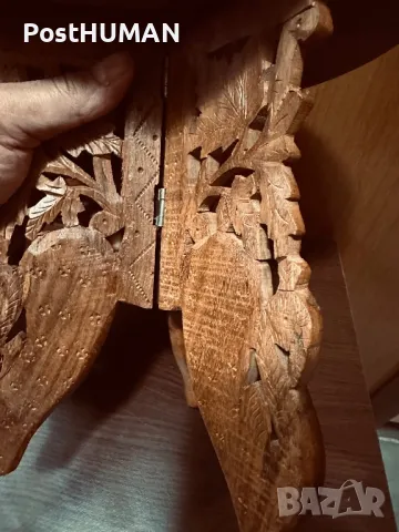 Дървена масичка , снимка 3 - Антикварни и старинни предмети - 47439993