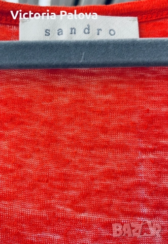 Скъпа ленена рокля SANDRO PARIS, снимка 2 - Рокли - 52062671