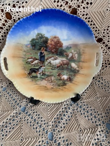 Антикварен десертен сервиз с пасторални картини, снимка 7 - Сервизи - 34087439