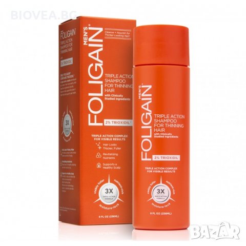 FOLIGAIN® Регенериращ шампоан за коса с 2 % Trioxidil за мъже 236ml, снимка 1 - Хранителни добавки - 30027210